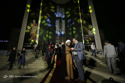 تجمع طلاب حوزه علمیه قم در اعتراض به اظهارات وزیر امورخارجه فرانسه قبل از سفر به ایران - قم