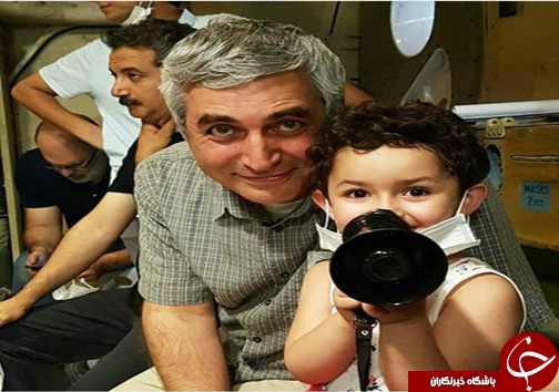 حاتمی کیا و نوه‌اش به وقت شام + عکس