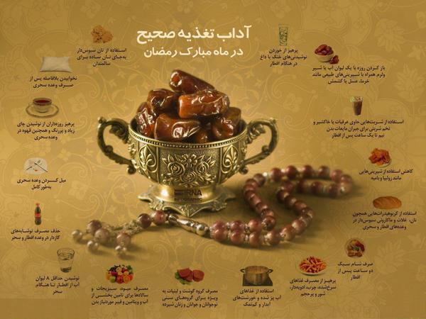 آداب تغذیه صحیح در ماه رمضان+ اینفوگرافی