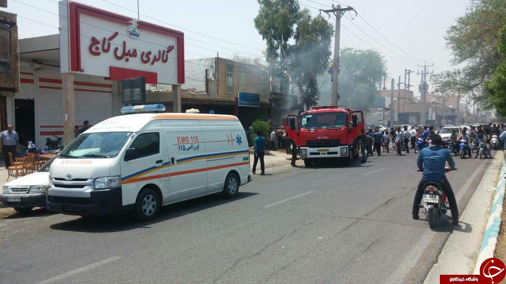 انفجار کپسول گاز CNG در کارگاه تراشکاری + تصتویر