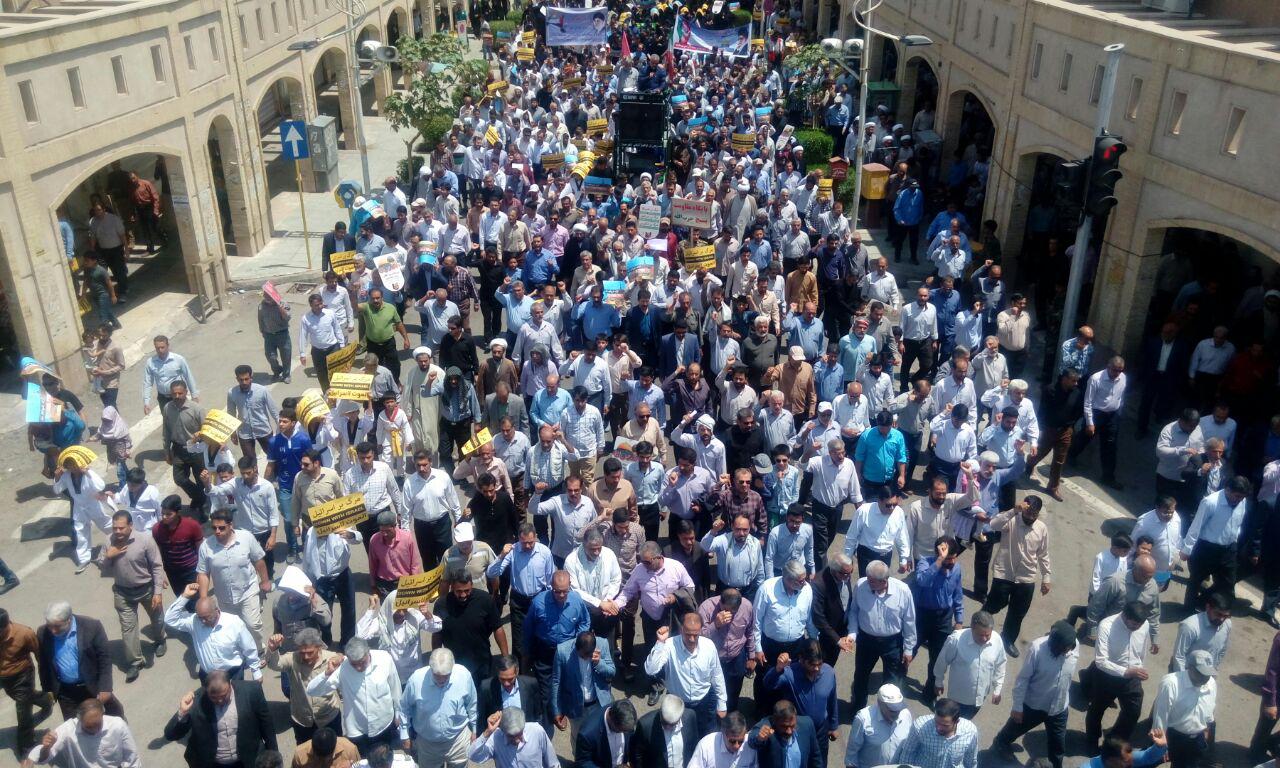 برگزاری راهپیمایی روز جهانی قدس در شهرستان های استان کرمان