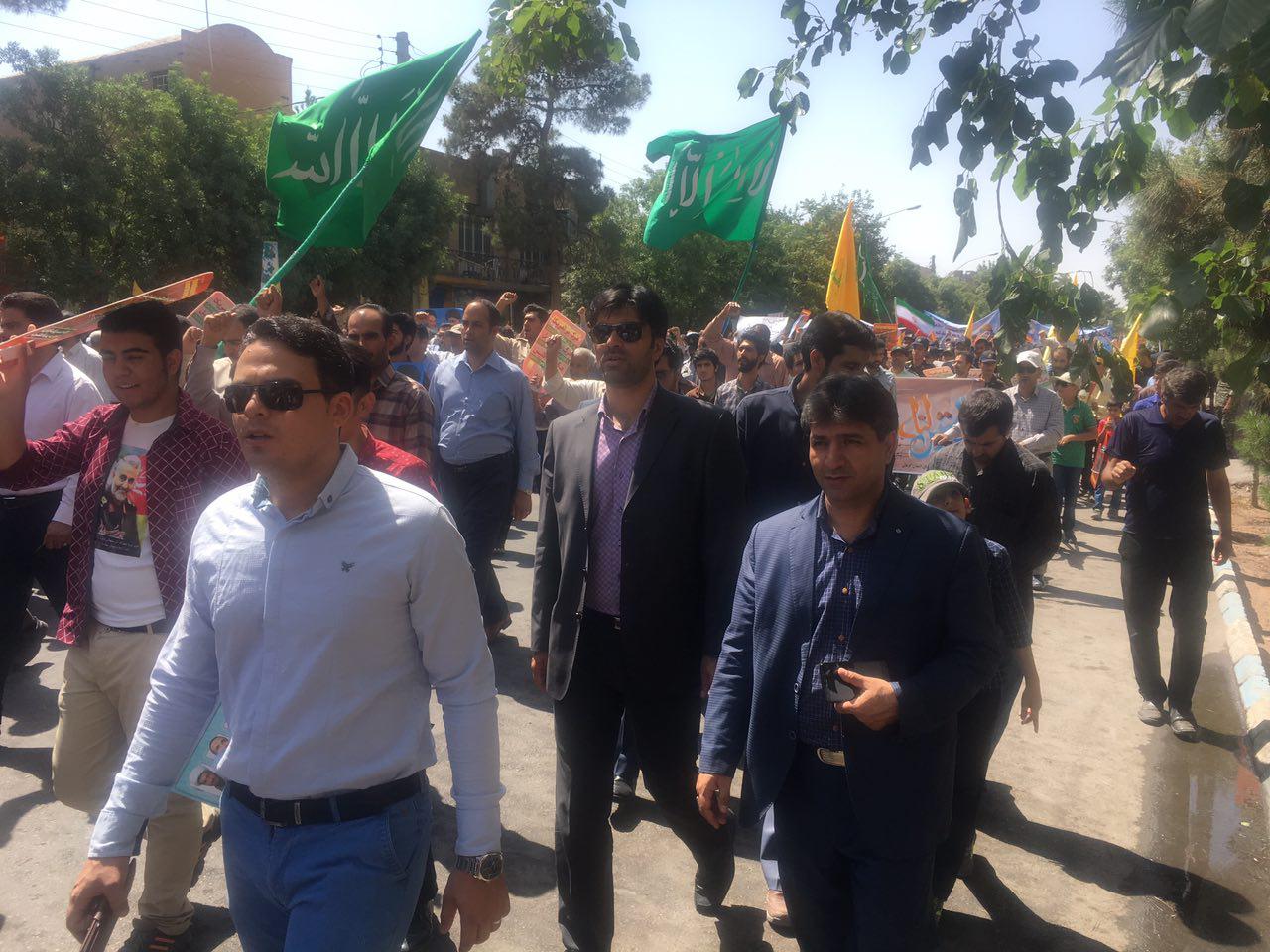 حضور ورزشکاران کرمانی در راهپیمایی روز قدس 96 به روایت تصویر