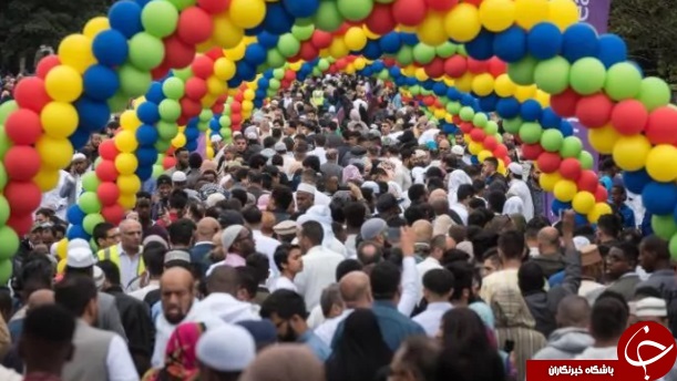 برگزاری بزرگترین نماز عید فطر اروپا در بیرمنگام انگلیس+ تصاویر//////