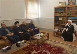 دیدار محمدباقر نوبخت با مراجع تقلید و علما در قم