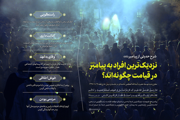 نزدیک‌ترین افراد به پیامبر در قیامت چگونه‌اند؟ +اینفوگرافیک
