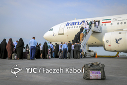 اعزام زائران سرزمین وحی از فرودگاه همدان