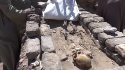 کشف ماسک طلای ۳ هزار ساله + فیلم