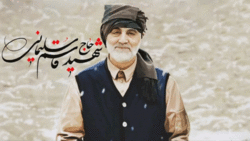 لحظاتی زیبا از گرامیداشت یاد شهید سلیمانی در مسیر پیاده‌روی اربعین