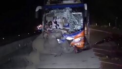 فرار به موقع خبرنگار از حادثه تصادف + فیلم