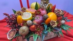 ساخت گل با استفاده از میوه و سبزیجات + فیلم