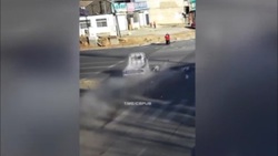 لحظه تصادف قطار با کامیون + فیلم