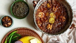 آموزش روش پخت خورش باقلا گشنيز با مرغ + فیلم