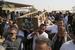 تشییع پیکر جان باختگان قطار مسافری مشهد - یزد