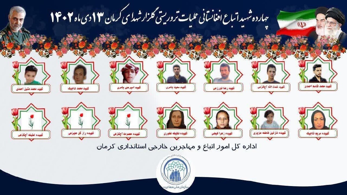 مراسم گرامیداشت شهدای جنایت تروریستی کرمان
