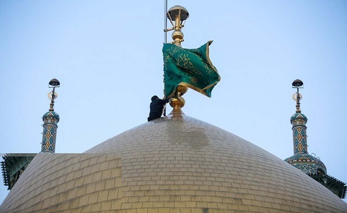 رونمایی از گنبد جدید حرم امامزاده طاهر بن زین العابدین (ع)