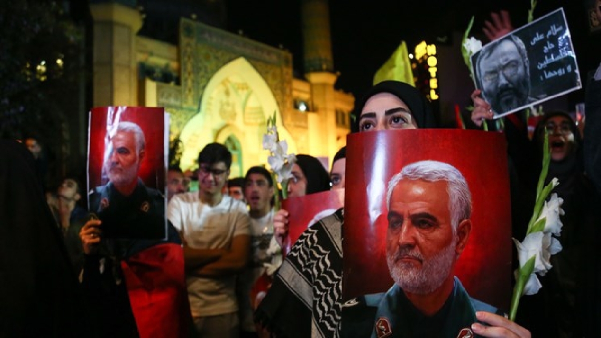 رجز حماسی پرستار فلسطینی که خبر شهادت همسرش را می‌شنود + فیلم
