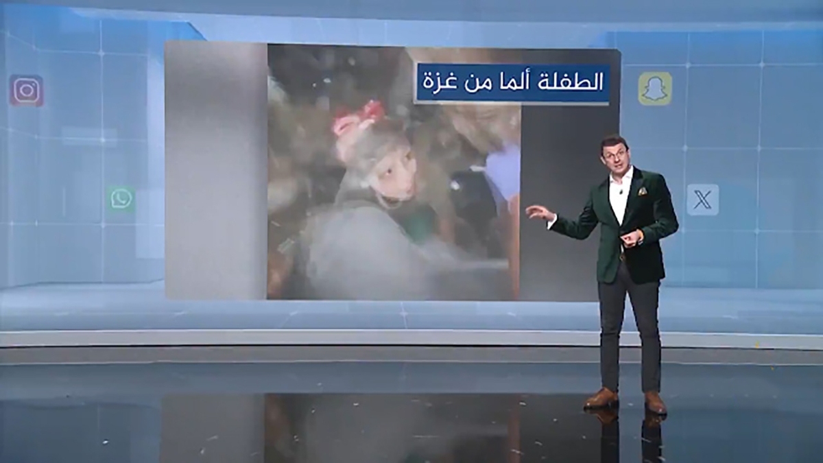 گریه یک دختر فلسطینی در صف غذا + فیلم