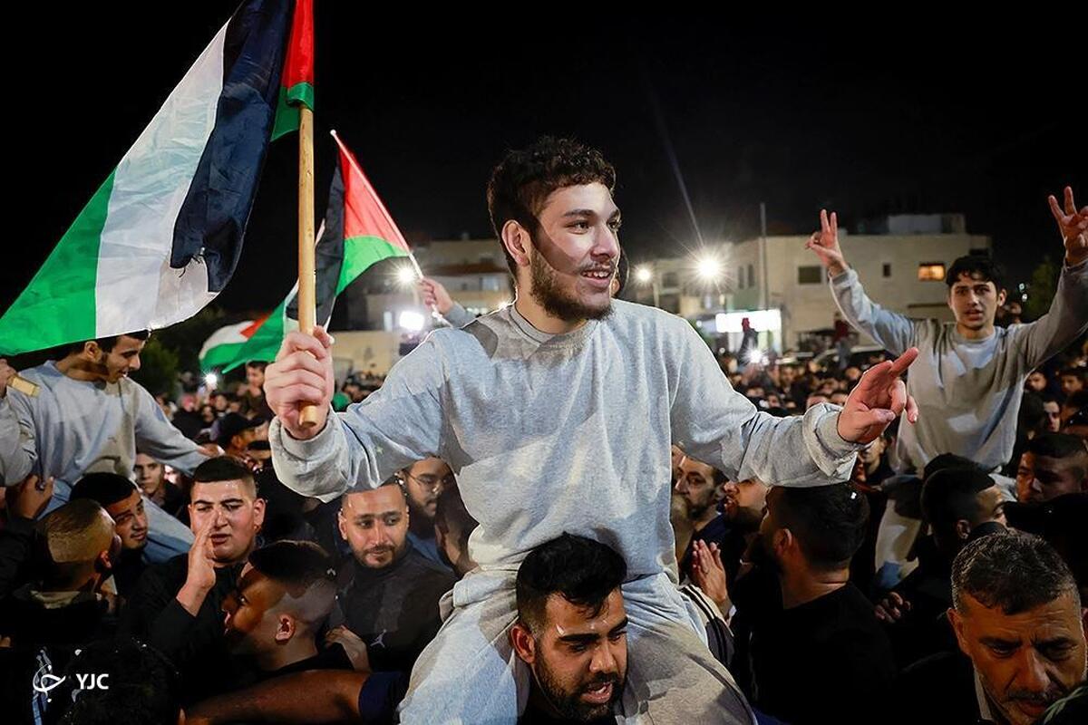 تصاویری از آزادی اولین اسرای فلسطینی