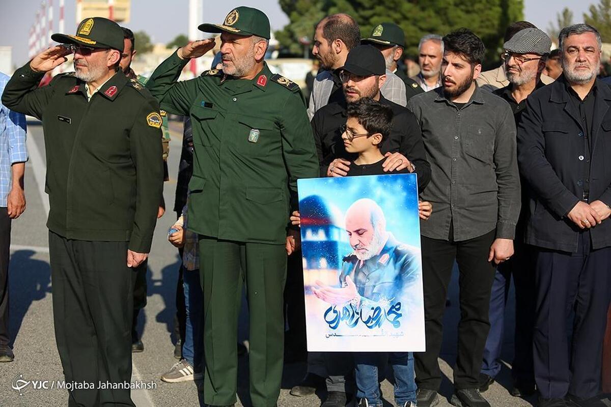 مراسم تشیع پیکر سرلشکر شهید زاهدی در اصفهان