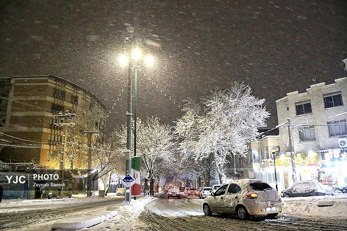 بارش برف زمستانی در رشت