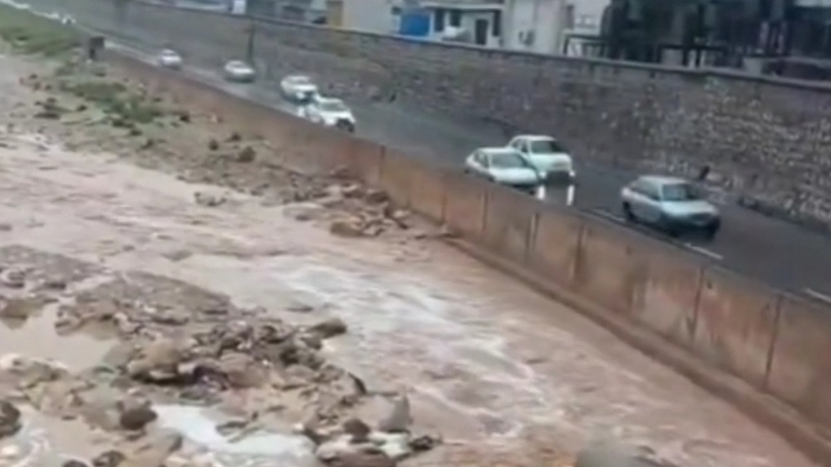 بارش تگرگ در عربستان + فیلم