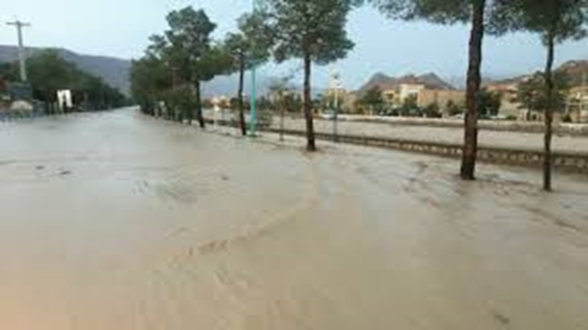 جاری شدن سیل در شهر مدینه + فیلم