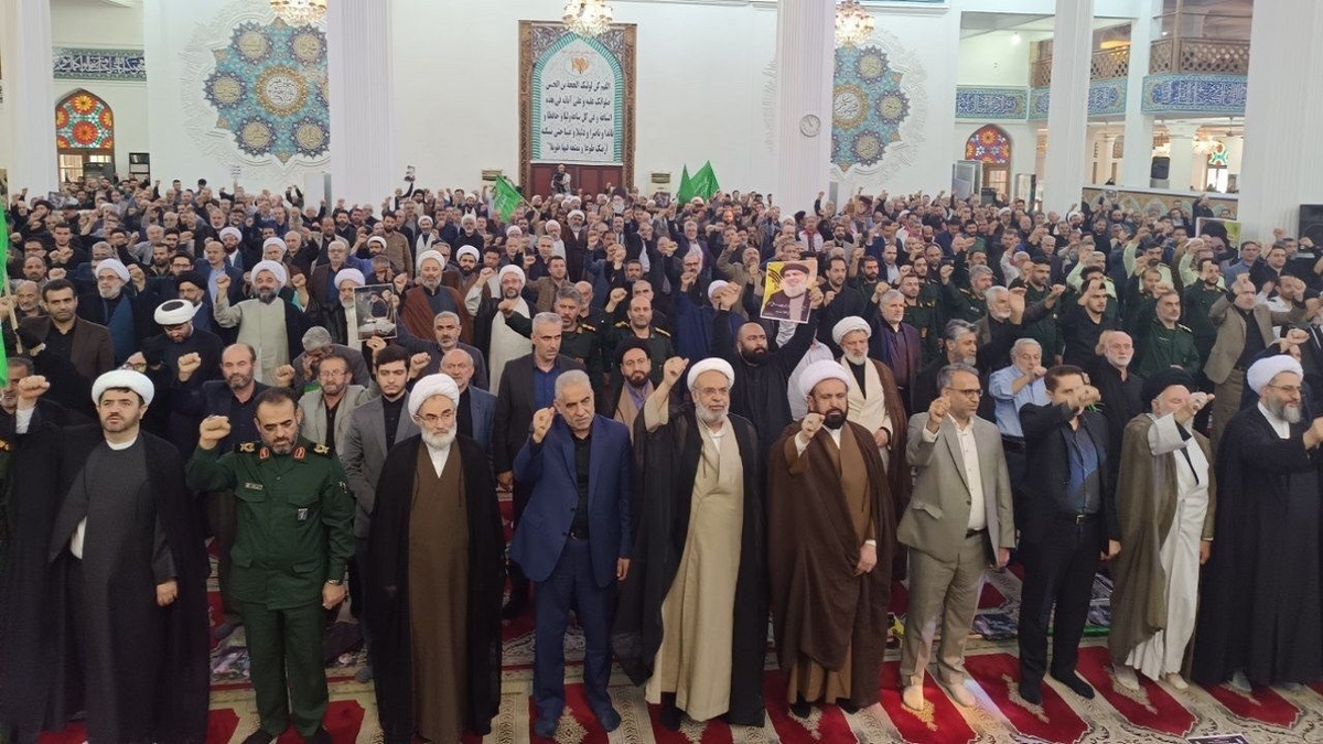 تجمع مردمی و دانشجویی ضد جنایات آمریکا و رژیم صهیونیستی