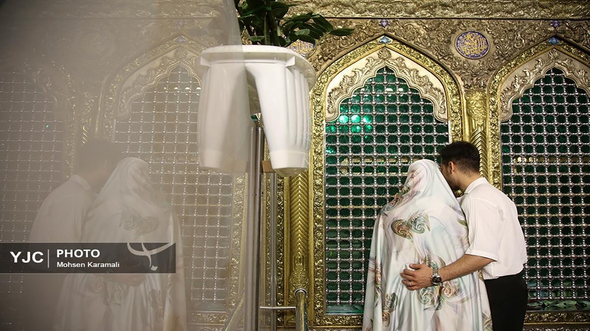 سوگواری دسته‌جات عزای امام باقر (ع) در حرم بانوی کرامت