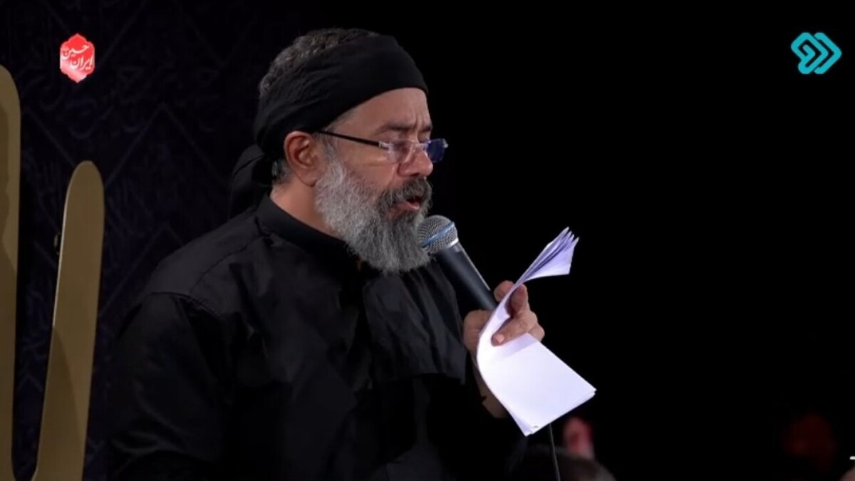 عزاداری پرشور سوگواران حسینی در جلسه مداحی حاج محمود کریمی در محرم ۱۴۰۴ + فیلم