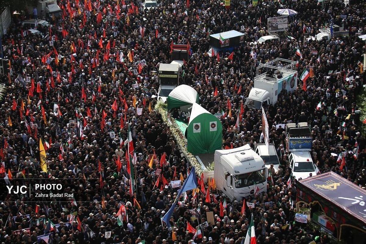 مراسم تشییع پیکر پاک شهدای اقتدار ملی ایران _ تهران