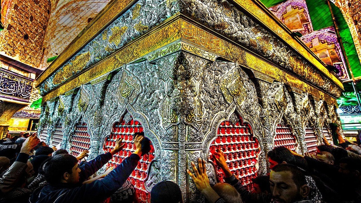 کاروان بزرگ مشایه عشاق الحسین در راه کربلا + فیلم