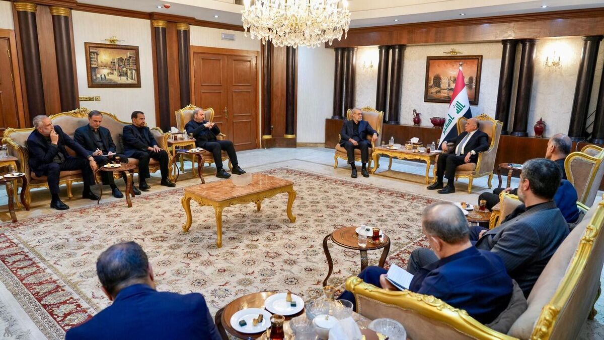 حضور لاریجانی در یادمان شهیدان سردار سلیمانی و ابومهدی المهندس + فیلم