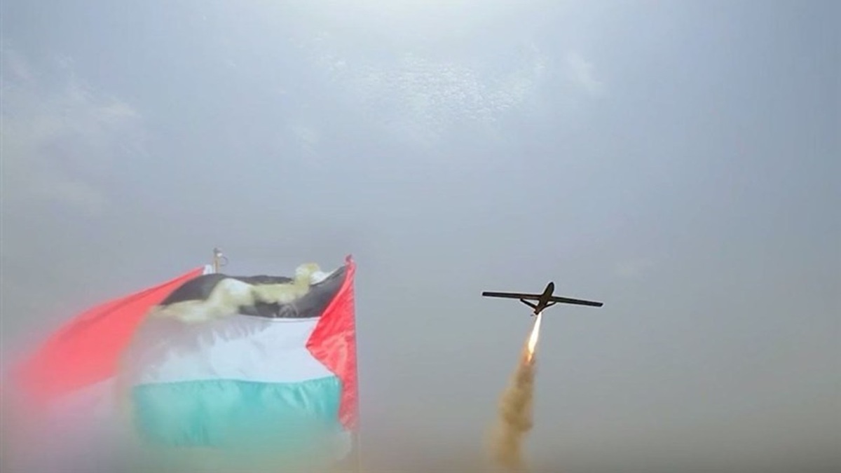 تصاویر دوربین مدار بسته از لحظه برخورد پهپاد یمنی در فلسطین اشغالی