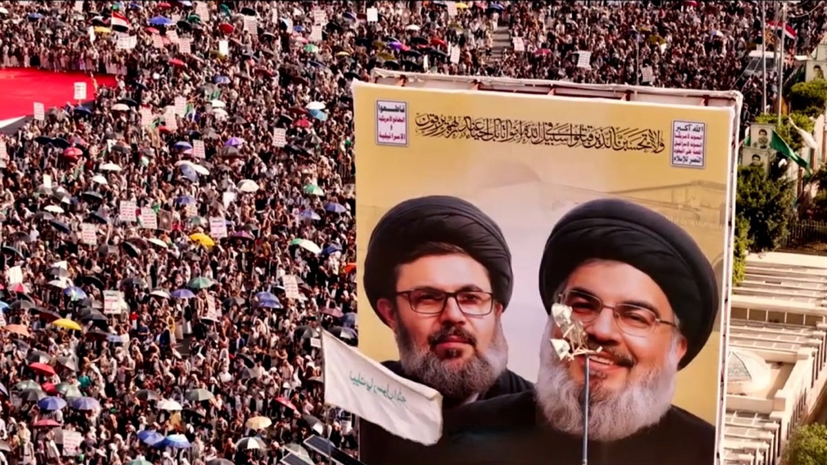 سانسور مراسم سالگرد شهید سیدحسن نصرالله در رسانه‌های غربی + فیلم